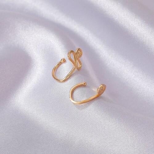 1 Pcs U Shaped Fake Nose Ring Hoop Septum Rings Stainless Steel Nose Piercing Fake Piercing Ear Piercing Jewelry Stylish