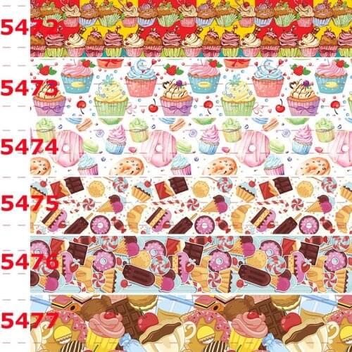 10yards -different sizes -sweet ice cream pattern printed Grosgrain ribbon