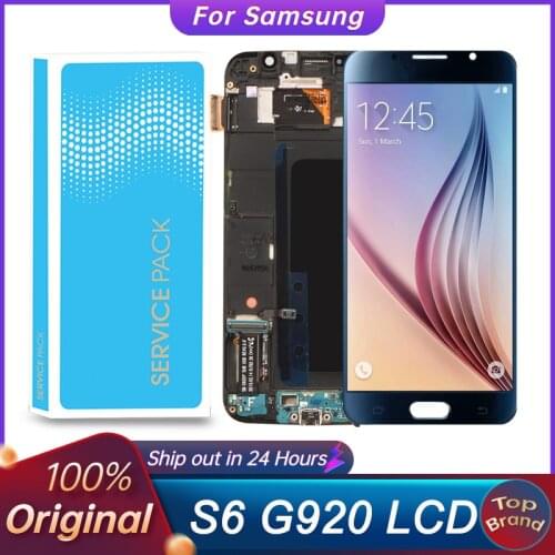 100% ORIGINAL 5.1'' Super AMOLED Replacement LCD S6 for SAMSUNG GALAXY S6 G920 SM-G920F G920F G920FD Touch Screen Digitizer part