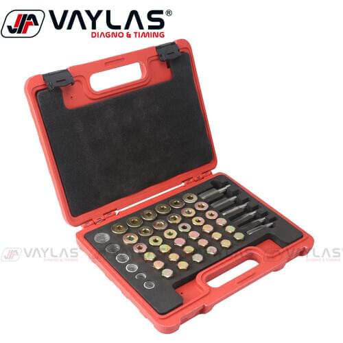 114Pcs Oil Pan Repair Screw Tools Set Oil Pan Oil Drain Thread Repair Tool Kit High Quality Automotive Repair Tools