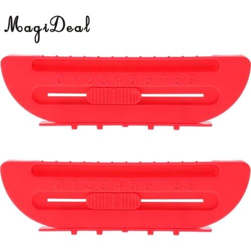 MagiDeal 2 Pieces 2-in-1 Air Hockey Table Accessories Goal Door Ball Stopper Score Counters Scorekeeper Red