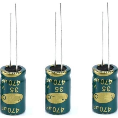 20 pcs Electrolytic Capacitors High Frequency 35V 470UF 10X17MM Aluminum Electrolytic Capacitor