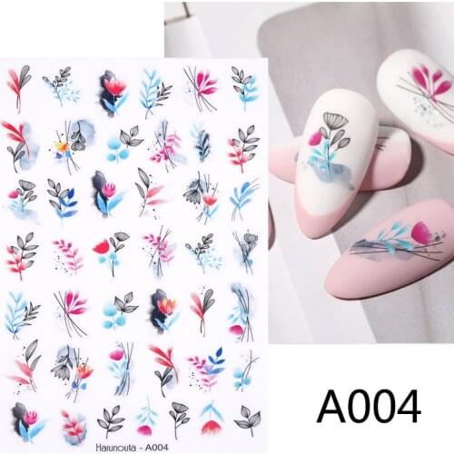 3D Laser Effect Nail Sticker Floral Butterfly Design Transfer Decals Slider Wraps Decoration DIY Nail Art Manicures Accessories