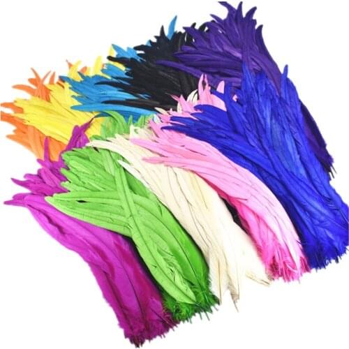 50pcs/Lot Rooster Coque Tail Feathers for Crafts 35-40CM Natural Colored Feather Decor Pheasant Feather Diy Carnaval Assesoires