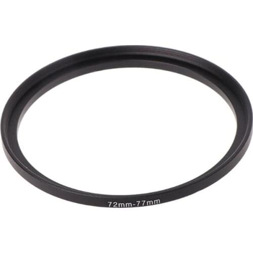 7PCS/SET 49MM-77MM Universal Black Metal Aluminum Alloy Step-up Ring Common Camera Lens Adapter Filter Set Accessories E56B