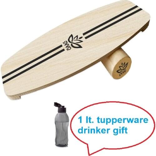 Wooden Balance Board, Surfing, Skating, Fitness, Yoga, skateboard Snowboard for Training and Coordination Exercise Portable Equipment