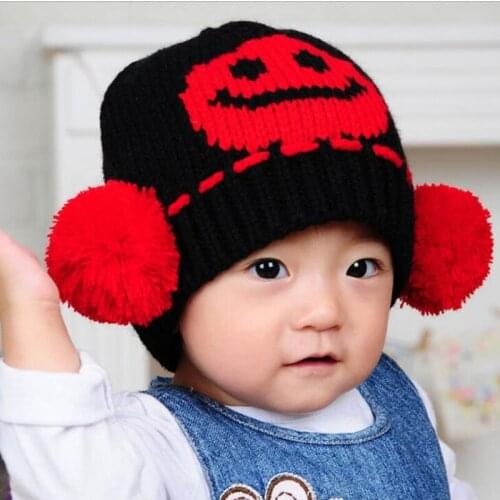 1 Piece Fashion Winter Autumn Knitted Crochet Baby Hat Girls Boys Wool Cap Children Beanie Infant Toddlers Sweater Knit Smile