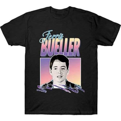 FerRIS Bueller 80s Styled Tribute Design TShirt Unisex Adults Shirt Birthday Girl Funny Tee Women Graphic Tee Shirt Black