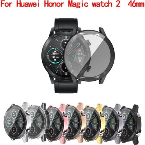 Electroplated tpu all-inclusive protective case for Huawei Honor Magic watch 2 Protect Cover 46mm antifriction protection watch