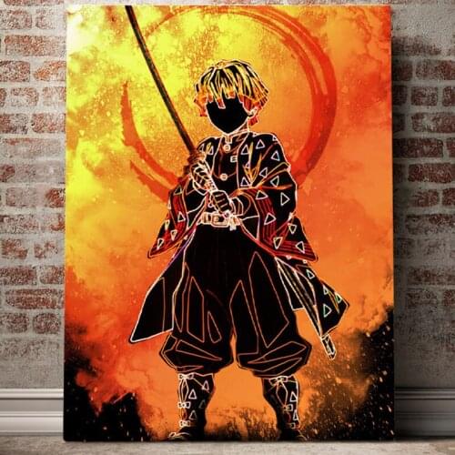 Canvas Pictures Home Decor Demon Slayer Kimetsu No Yaiba Painting Wall Art Prints Anime Modern Poster Modular Bedside Background