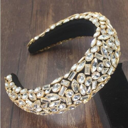 Colorful Rhinestone Crystal Headband Vintage Headpiece Prom Party Wedding Ladies Hair Ornament New Shinny hair accessories