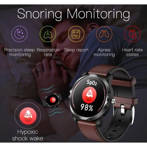 Best selling snoring monitor Smart watch with precise Heart Rate Blood Pressure Monitor Smartwatch Waterproof Fitness tracker