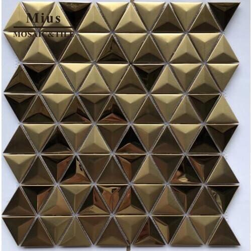 3D stainless steel metal mosaic for kitchen backsplash