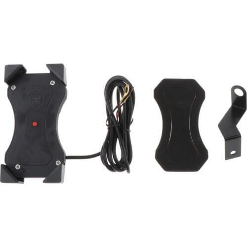 Motorbike Mobile Phone GPS Handlebar Bracket Mount Charging Holder with Grip