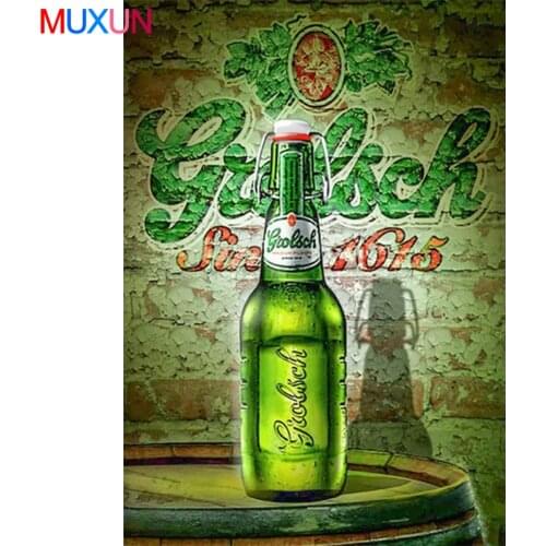 Muxun 5D Diy Diamond Embroidery Wine Bottle Home Diamond Painting Cross Stitch Gift Home Decor Christmas Gift Handmake Rp768