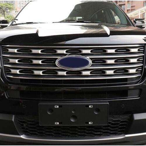 Brand New For Ford Explorer 2016-2018 1PC High Quality ABS Chrome Car Front Grill Grille Cover Trim Car Styling Accessories
