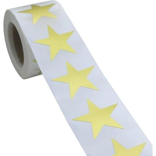50-500pcs Labels Stickers Star Shape of Gold Stickers Seal Labels Scrapbooking for Package and Wedding Decoration Paper Golden