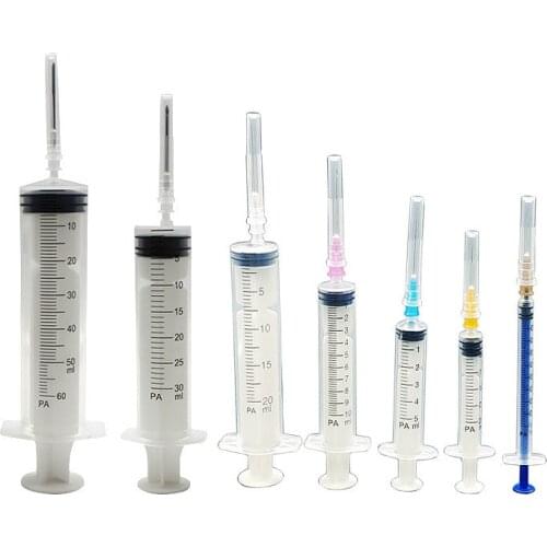 1 / 2.5/5/10/20/30/50ml plastic syringe Disposable sterile syringe dissolver for biological experiments