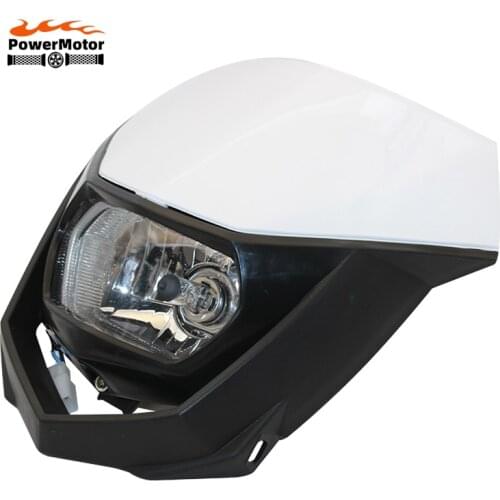 H4 35W Motorcycle Headlight Fairing White Off Road Head Light Headlamp Streetfighter Enduro For Yamaha YZ YZF WR WRF Pit Bike