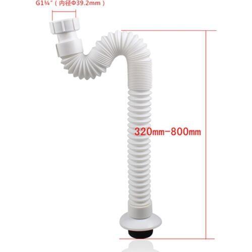 Talea Sink basin drain hose Plastic Flexible Flume white drainpipe into the floor washing basin downcomer GA015C002