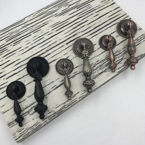 1Pcs Antique pendant Cabinet Knobs and Handles Wardrobe Door Pulls Dresser Drawer Handles Kitchen Cupboard Handle