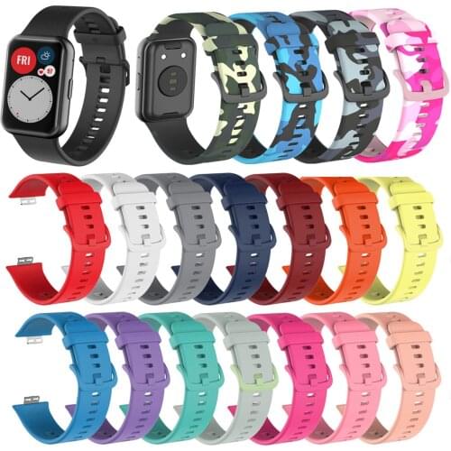 Silicone Strap for -Huawei Watch Fit Smart Watches Soft Sport Waterproof Wrist Band Watchband Bracelet Accessories