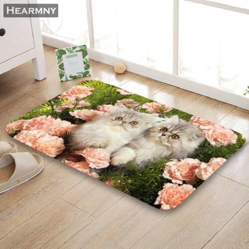Nice Cute Cat Doormat Outdoor Floor Mat Home Creative Mat Super Soft Absorbent Bathroom Door Entrance Mat 40X60cm,50x80cm