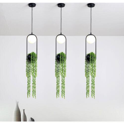 Nordic DIY Plant Pendant Lights Modern Sky garden Flower Pot Glass Hanging Lamp Dining Room Bedroom Kitchen Lighting Fixtures