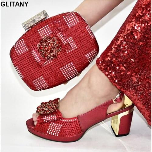 African Matching Shoes and Bags Italian In Women Designer Shoes Women Luxury 2020 Italian Shoes with Matching Bags High Quality
