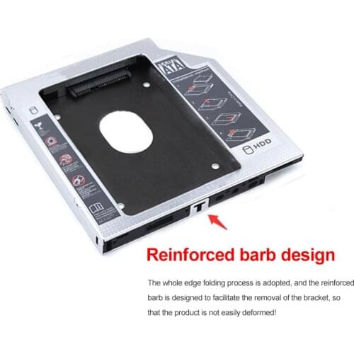 Universal 2.5 2nd 9.5mm 12.7mm Ssd Hd SATA Hard Disk Drive HDD Caddy Adapter Bay For Cd Dvd Rom Optical Bay Hot New