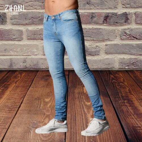 ZHANLINWU Mens Autumn Jeans China