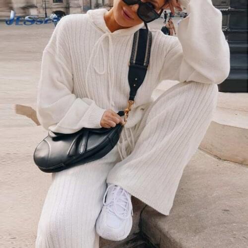 2021 Casual Homewear Set Ladies Hooded Pullover + Trouser Oversized Loose Two-piece 2XL Spring Solid Color Suit Female Tracksuit