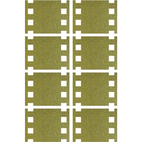 3.8x2.8cm Film Strip gold glitter sticker label