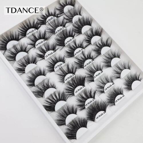 TDANCE 25mm 3D Mink Eyelashes Bulk Soft Messy Fluffy Dramatic Lash Natural False Eyelash Wholesale Reusable Makeup Mink Lashes