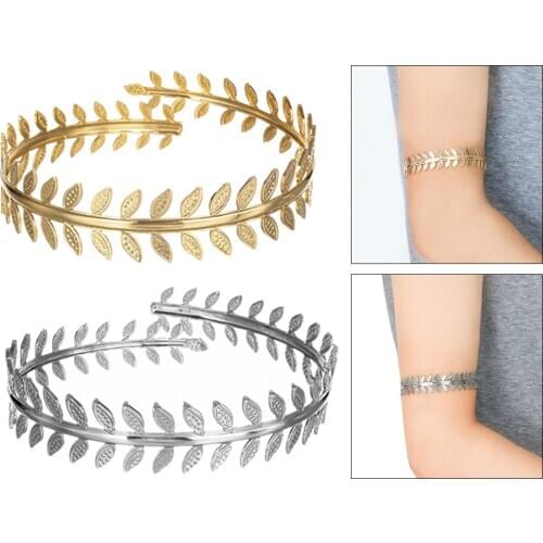 Roman Laurel Leaf Upper Arm Jewlery Bracelet Beach Summer Armband Ajdustable