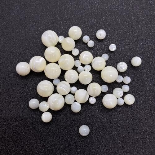 Natural White Shell Beads Sea Shell Half Hole Beads Used for DIY Handmade Earrings and Necklaces Accessories 4mm 6mm 8mm 10mm