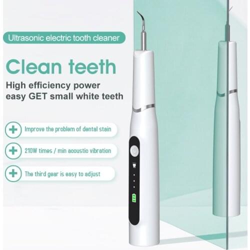 Electric Scaler Ultrasonic Tooth Cleaner Calculus Dental Stains Tartar Remover Teeth Cleaning Device Home Oral Care Fresh Breath