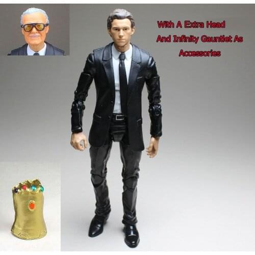 ML Legends Spider Spidey Tom Holland Sculp in Black Suit Body Infinity Gauntlet Figure