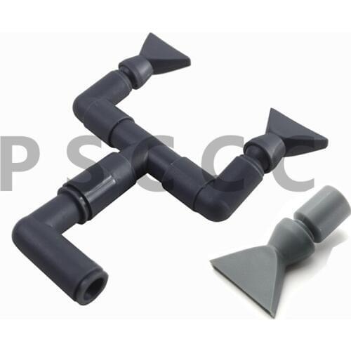 Duckbill nozzle aquarium pump nozzle pipe double rotating wave device for surfing.nozzle lengthen fish tank water outlet aquariu