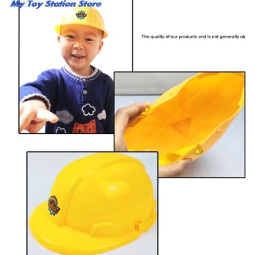 Yellow Simulation Safety Helmet Pretend Role Play Hat Toy Construction Funny Gadgets Creative Kids Children Gift New