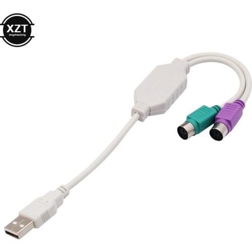 1pc PS2 interface connector male to famale USB PS/2 Cable keyboard Mouse Cord Converter Adapter For Keyboard Mouse
