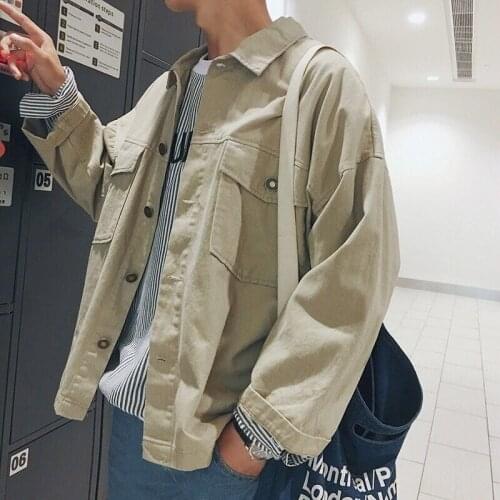 Fashion Loose Jacket Spring Mens Work Jacket Men Korean Japanese Streetwear Windbreaker Autumn Tactical Long Coat Punk Rave