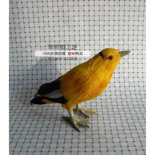 Simulation cute yellow oriole 22x7x14cm model polyethylene&furs oriole model home decoration props ,model gift d764