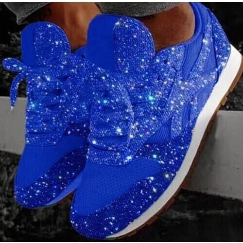 2020 autumn womens shoes explosion models independent station cross-border sponge cake sequin casual shoes breathable rhineston