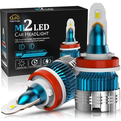 Night knight Mi2 LED Headlights Bulbs H4 Car Lights H7 Fog Lights H8 H11 H1 HB3 HB4 9006 H3 H16 9005 Canbus Motorcycle Headlamps