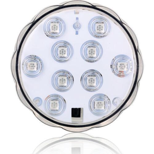 1pc Remote Contrlled Battery Operated Submersible LED Lights Underwater LED Lights Base for Vase Hookah Wedding Party Xmas Decor