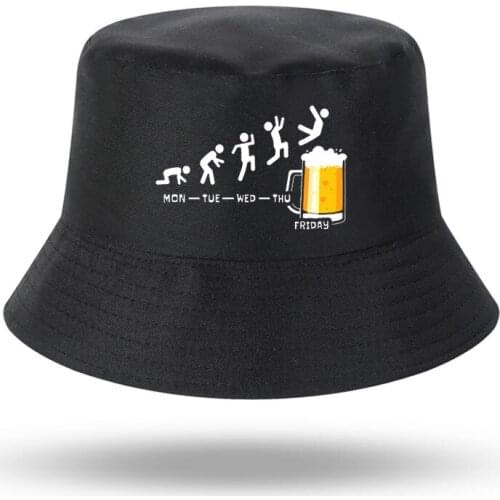 Friday Beer Print Summer Men Women Bucket Hat Outdoor Panama Fishing Cap Fisherman Hat Harajuku Fishing Hat
