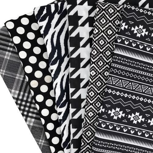 Rhombus Zebra Stripe Dots 100% Pure Cotton Polyester Cotton Material Patchwork Sewing Fabrics Quilt Needlework DIY Cloth Sewing