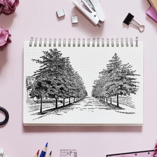 Road Tree DIY Silicone Clear Stamp Cling Seal Scrapbook Embossing Album Craft