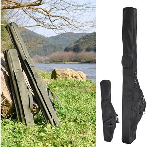 Fishing Rod Storage Bag Oxford Cloth Multifunctional Portable Foldable Fishing Rod Carrier Fish Pole Tools Storage Bag Case